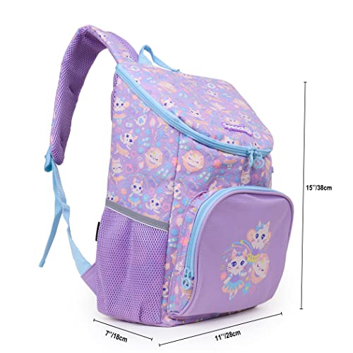 Sofab Kids Backpack 15 Inch 600-D Polyester Backpack, Preschool Backpack for Girls & Boys, Kids Travel Backpack (Purple)