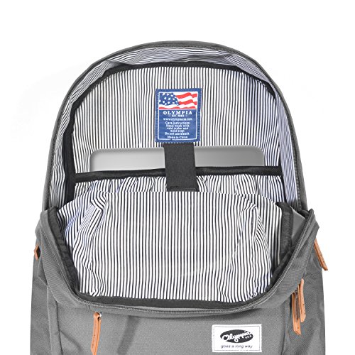 Olympia U.S.A. Element 18" Backpack Backpack, HEATHER GRAY