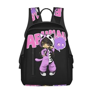 yaojiaadm cartoon game backpack anime game casual daypacks wear-resistant travel bags bookbag for boys girls teens black