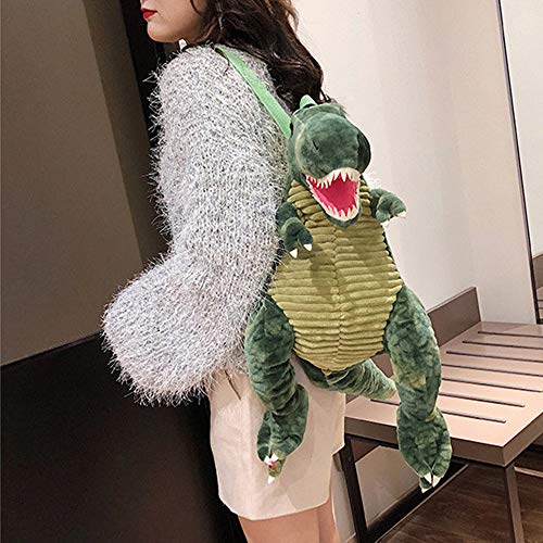 SXVZBH 3D Dinosaur Backpack, Kids Cute Animal Backpack Boys Girls Parent-Child Toddler Dinosaurs Bag Creative Gifts (Green, 60cm height)