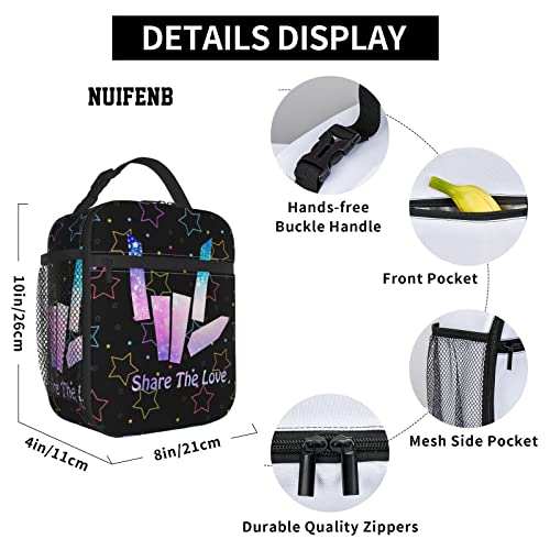 NUIFENB 3 Piece Set Backpack With Lunch Bag Share Love Schoolbag For Boys Girls Teens Pencil Pouch