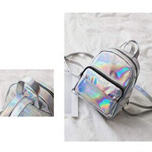 Holographic Backpack Clear Mini Backpack Hologram School Shoulder Bag Casual Backpack Casual School Backpack