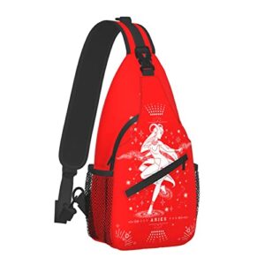 Aries Constellation Sling Bag Chest Bag Zodiac Sign Crossbody Bags For Mens Womens