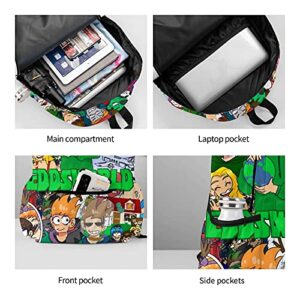 Ujxoihl Anime Backpack Funny Travel Laptop Backpack Business Daypack Computer Bag For Teen Boys And Girls, Black