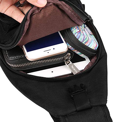 HDE Mens Sling One Arm Bag Anti-Theft Backpack Crossbody Commute Travel Work Bag