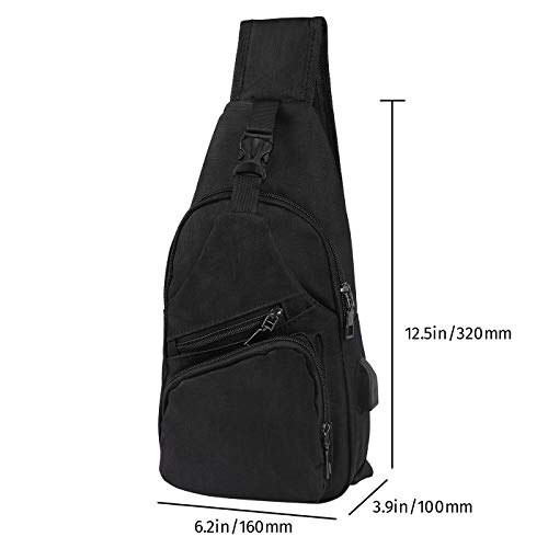 HDE Mens Sling One Arm Bag Anti-Theft Backpack Crossbody Commute Travel Work Bag