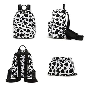 Yusudan Mini Backpack Purse for Women Girls, Small Backpack for Teens Kids School Travel (Cow Print)