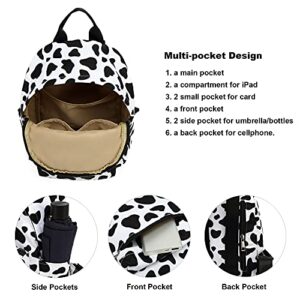 Yusudan Mini Backpack Purse for Women Girls, Small Backpack for Teens Kids School Travel (Cow Print)