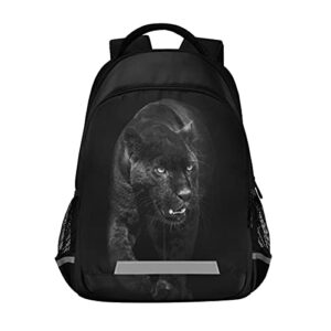 panther in dark backpack for students boys girls school bag travel daypack rucksack