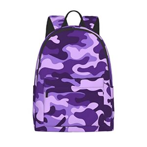 famame 16 inch backpack military camouflage purple camo print laptop backpack shoulder bag college school bookbag large casual daypack