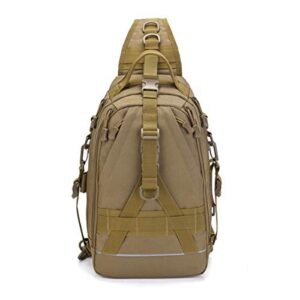bravehawk outdoors tactical fishing tackle sling backpack, 800d military nylon oxford multipurpose shoulder pack