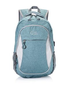 one trail daypack | 20l laptop backpack | usb charging port (teal colorblock)