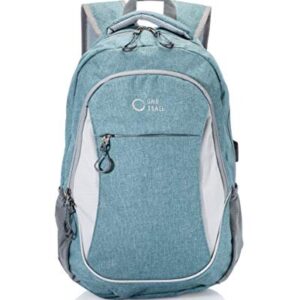 One Trail Daypack | 20L Laptop Backpack | USB Charging Port (Teal Colorblock)