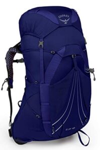 osprey eja 48 women’s backpacking backpack, equinox blue, x-small