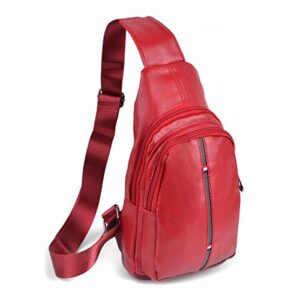 westend crossbody leather sling bag backpack with adjustable strap