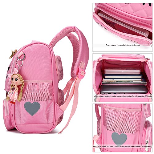 Backpack for Kids Girls School Backpack with Lunch Box Preschool Kindergarten BookBag Set