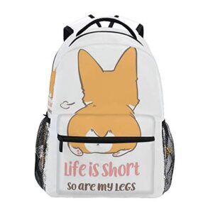 imiss welsh corgi backpack for girls boys with multi-pockets | school bookbag daypack travel bag