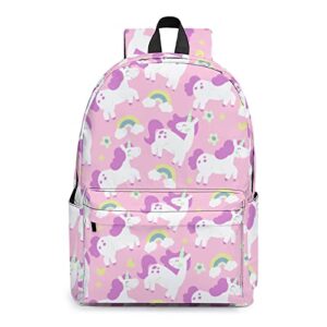 cute unicorns backpack lightweight backpacks durable laptop backpack shoulders bag hiking travel bag casual daypack