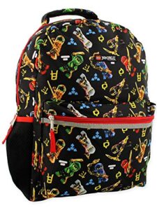 lego ninjago masters of spinjitzu boys 16 inch school backpack (one size, lego ninjago)