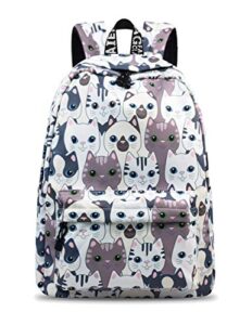 yanaier stylish backpack for teens school backpack bookbags college laptop satchel travel daypack cat-1