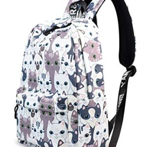 YANAIER Stylish Backpack for Teens School Backpack Bookbags College Laptop Satchel Travel Daypack Cat-1