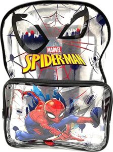 spiderman 16” clear pvc school backpack