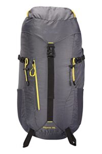 mountain warehouse phoenix 35l backpack – travel rucksack, raincover grey