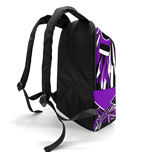 Cheer Purple CheerleadersBackpack Laptop Bag Daypack for Hiking Adult Christmas Gift