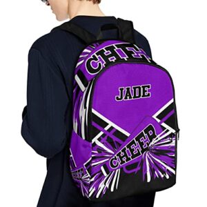 Cheer Purple CheerleadersBackpack Laptop Bag Daypack for Hiking Adult Christmas Gift