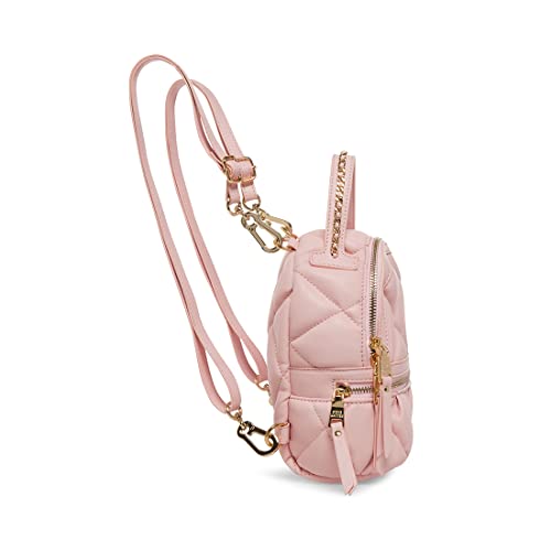 Steve Madden womens Steve Madden QUELLE Quilted Mini Backpack, Pink, One Size US