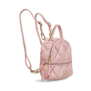 steve madden womens steve madden quelle quilted mini backpack, pink, one size us