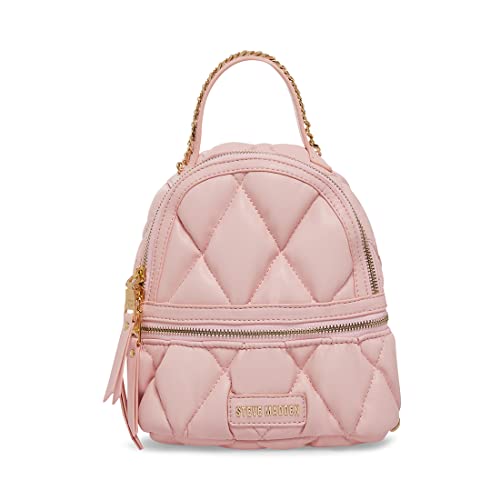 Steve Madden womens Steve Madden QUELLE Quilted Mini Backpack, Pink, One Size US