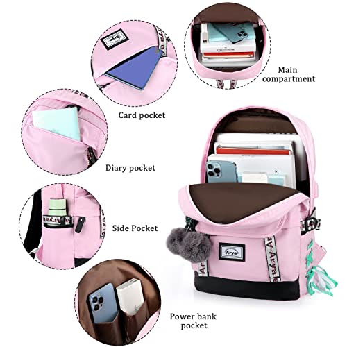 Arya Backpack for Girls Kids Bookbag Elementary Middle School Womens College