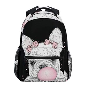 school backpack cute french bulldog teens girls boys schoolbag travel bag