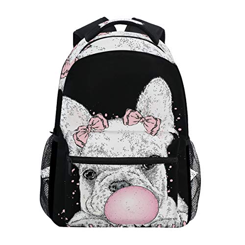 School Backpack Cute French Bulldog Teens Girls Boys Schoolbag Travel Bag