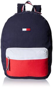 tommy hilfiger women’s backpack patriot colorblock canvas, core navy