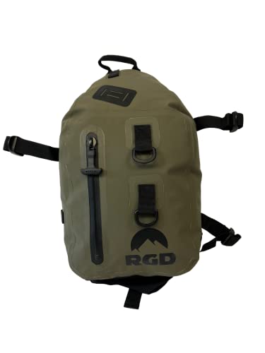 Sling Pack Fully Waterproof Dry Bag - Airtight, Scentproof, Submersible for Fly Fishing, Hiking, Hunting, Camping, Kayaking, Paddle Boarding & Daily Use, Green