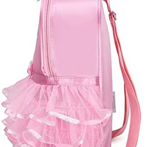 RZTA Ballet Dance Backpacks for Girls Ballerina Duffel Bags Tutu Dress Lace School Backpack (B2 Pink)