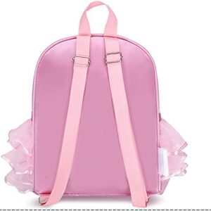 RZTA Ballet Dance Backpacks for Girls Ballerina Duffel Bags Tutu Dress Lace School Backpack (B2 Pink)