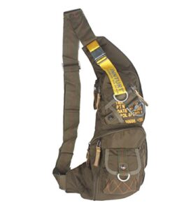 innturt nylon sling bag backpack shoulder bag daypack large army green