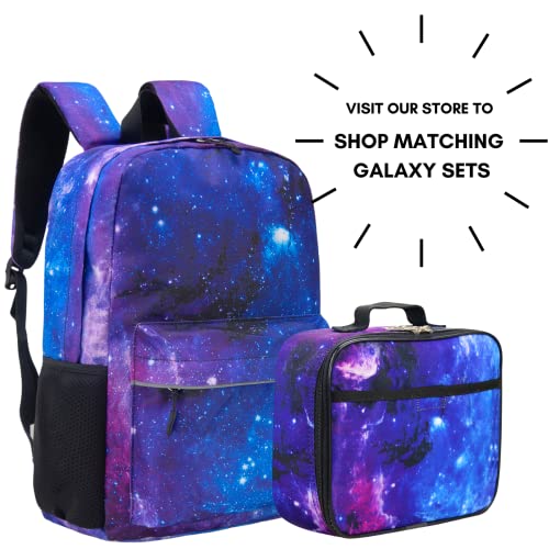 Fenrici Galaxy Backpack for Girls, Boys, Kids, Teens, Recycled School Bag With Padded Laptop Compartment, Ideal for Everyday Use and Travel - 17 Inches, Galaxy Purple