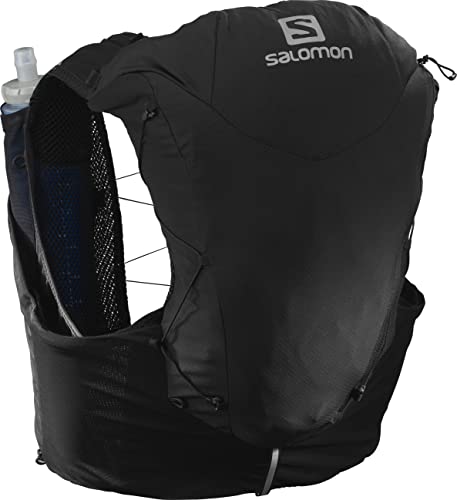 Salomon Unisex ADV Skin 12 Hydration Pack with Flask, Black/Ebony, L