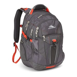 high sierra xbt – business laptop backpack, mercury/crimson, one size