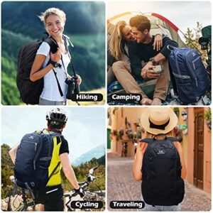 BEIJITA 40L Hiking Backpack Lightweight Packable Backpack,Waterproof Foldable Hiking Daypack Outdoor Sports Travel Camping Backpack for Women Men(Black)