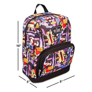 Fast Forward New York Disney Villains Preschool Backpack for Kids, Toddlers - 4 Pc School Supplies Bundle with Disney Villains 10'' Mini Backpack for Boys and Girls, Stickers, and More