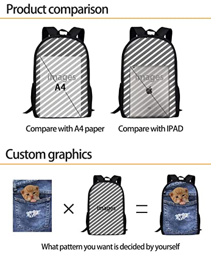 AFPANQZ Football with Water Print Backpack Set for Boys School Bag Large Capacity Bookbags Tablet Rucksack and Thermal Lunch Boxes Portable Pencil Case Back to School Supplies for Teenager Boys