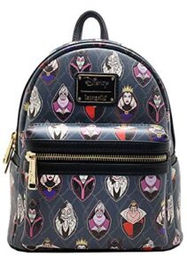 loungefly x disney lasr exclusive villains stained glass mini backpack