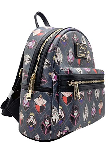 Loungefly X Disney LASR Exclusive Villains Stained Glass Mini Backpack