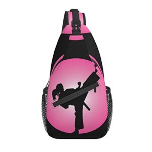 theend lightweight sling taekwondo design backpack sling bag travel hiking small backpack for women men kids gifts, one size