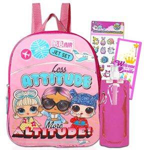 lol surprise mini backpack for girls set – bundle with 11″ lol surprise backpack, stickers, water bottle, more | lol surprise backpack preschool